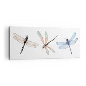 Quadro em tela - Libélulas sem peso - 120x50 cm