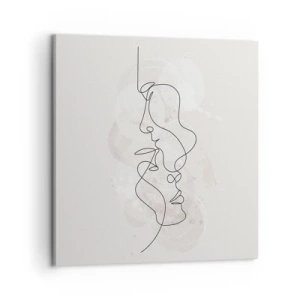 Quadro em tela - Emaranhados num abraço - 60x60 cm