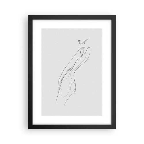 Pôster com moldura preta - Apenas uma promessa - 30x40 cm
