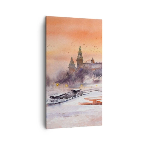 Quadro em tela - Pôr do sol real - 45x80 cm