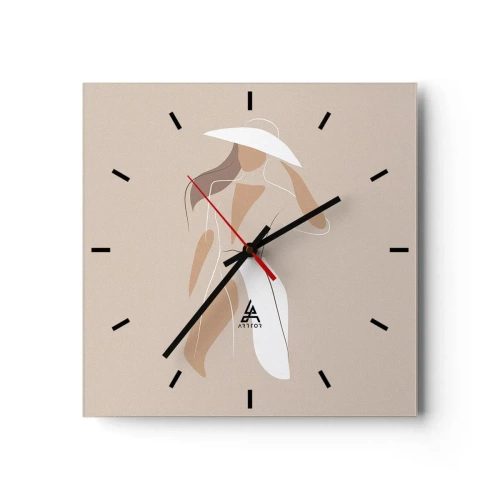 Relógio de parede - Relógio em vidro - A moda é diversão - 40x40 cm
