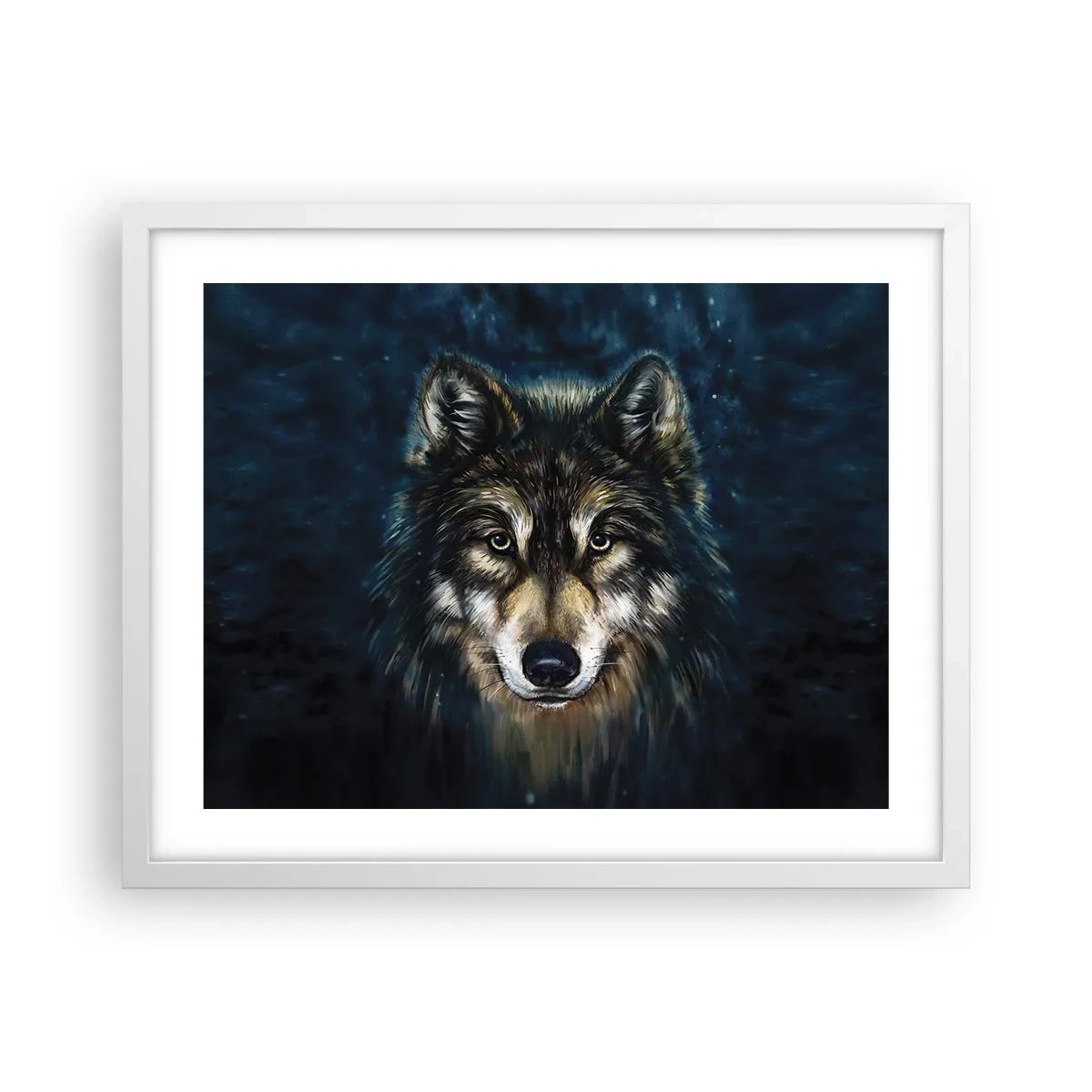 Pôster em moldura branca - Alfa? E ómega - 50x40 cm