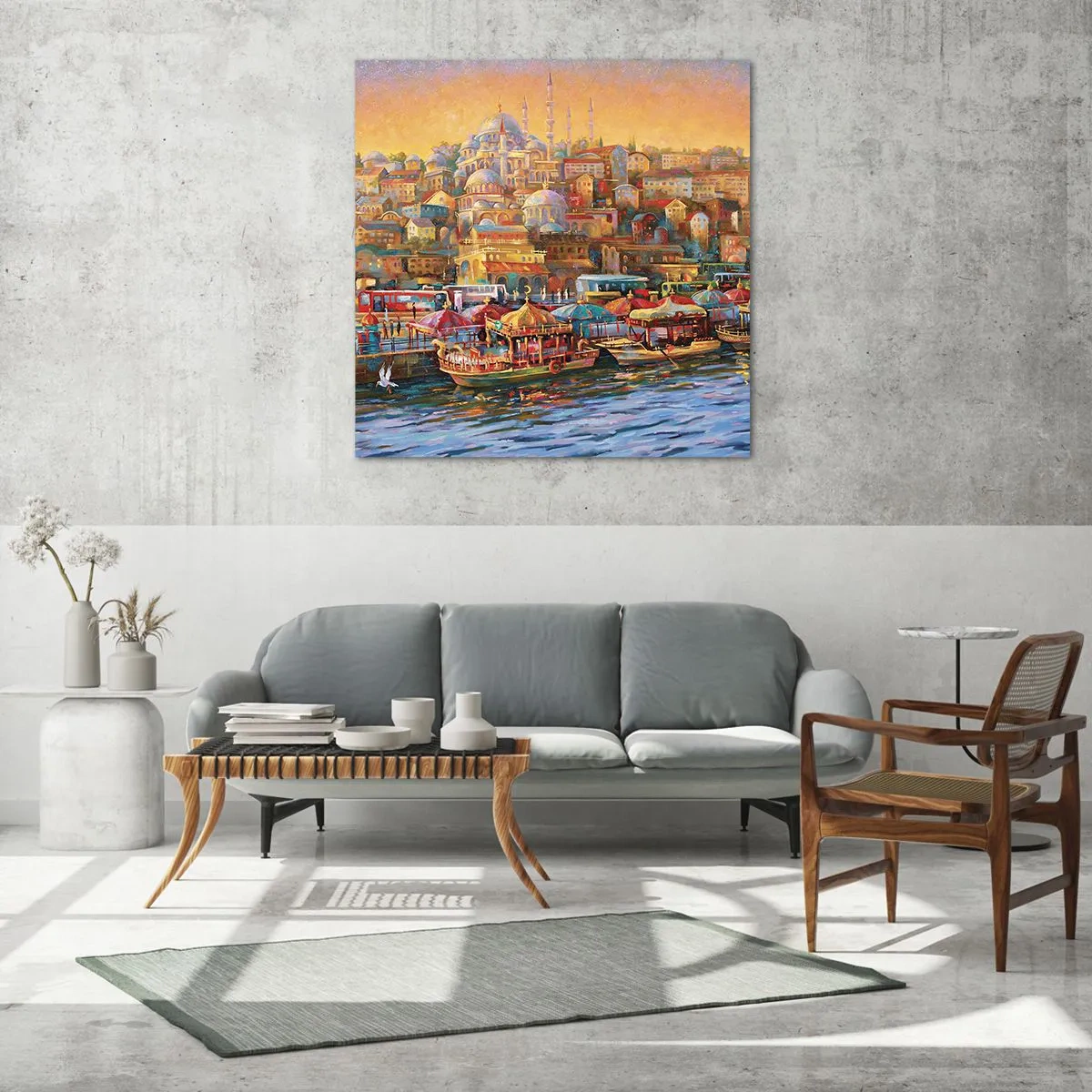 Quadro em vidro - Conto de Istambul - 70x70 cm