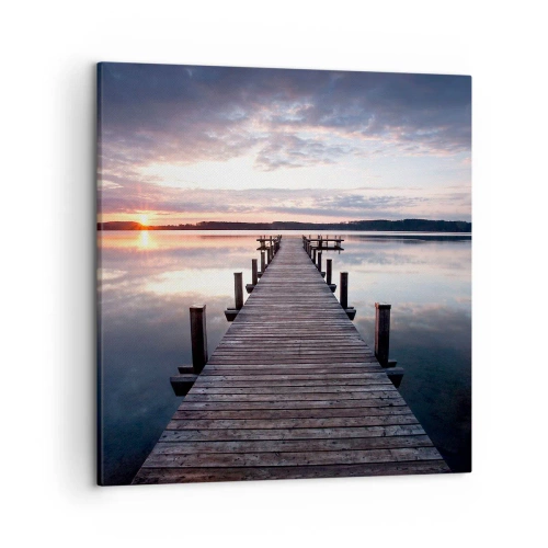 Quadro em tela - A tranquila fronteira do dia e da noite - 50x50 cm