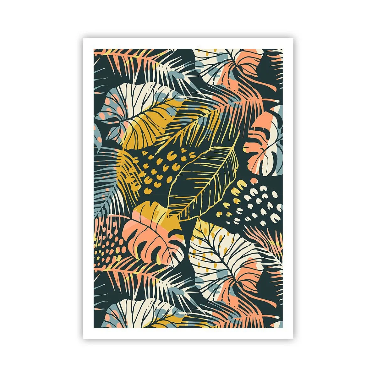 Pôster - Fantasia de folhas - 70x100 cm