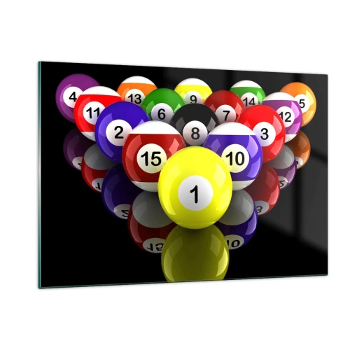 Quadro em vidro - As diferentes cores do jogo - 120x80 cm