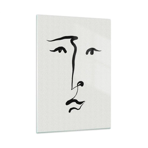 Quadro em vidro - Retrato com uma linha - 50x70 cm