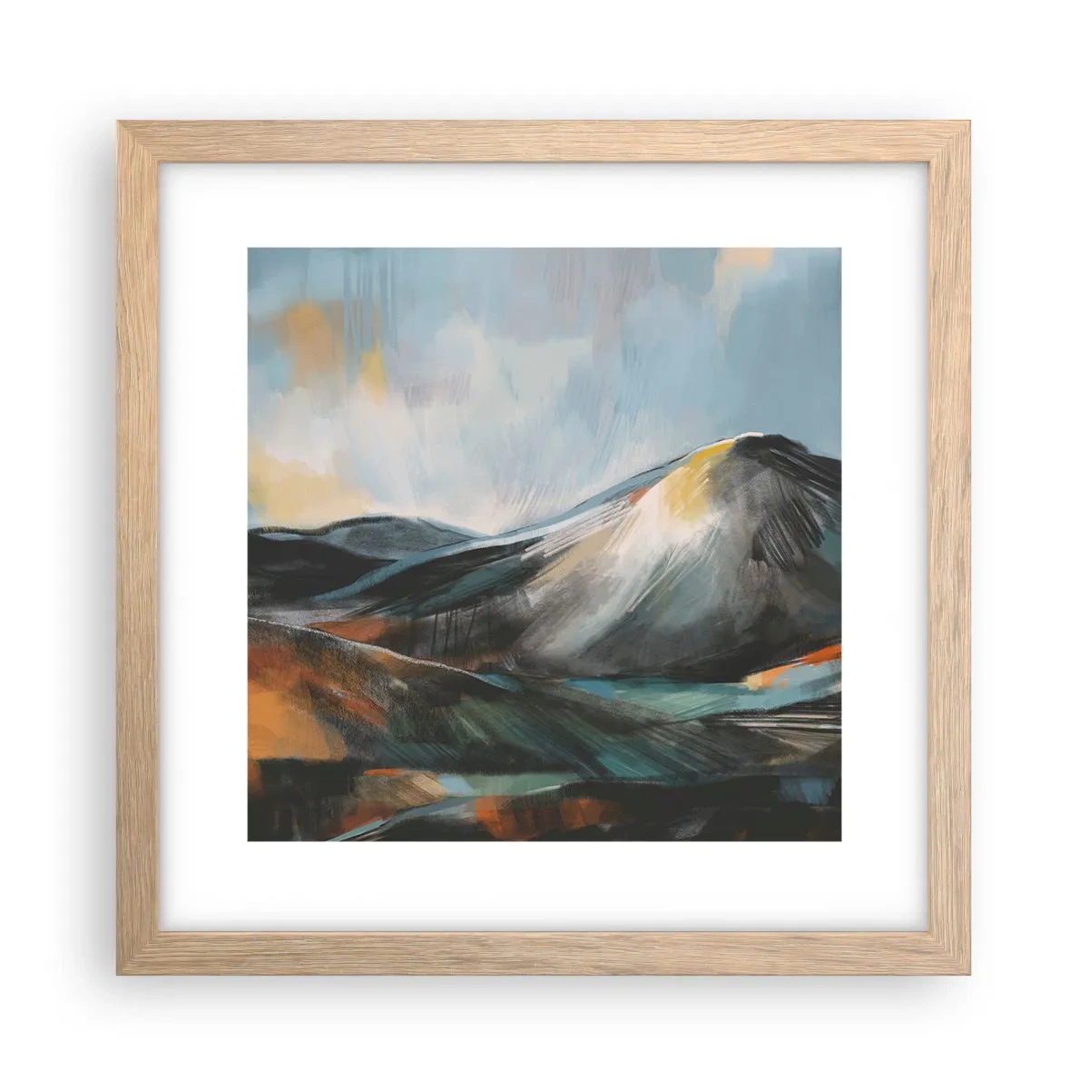 Pôster com moldura de carvalho claro - Cru e lindo - 30x30 cm