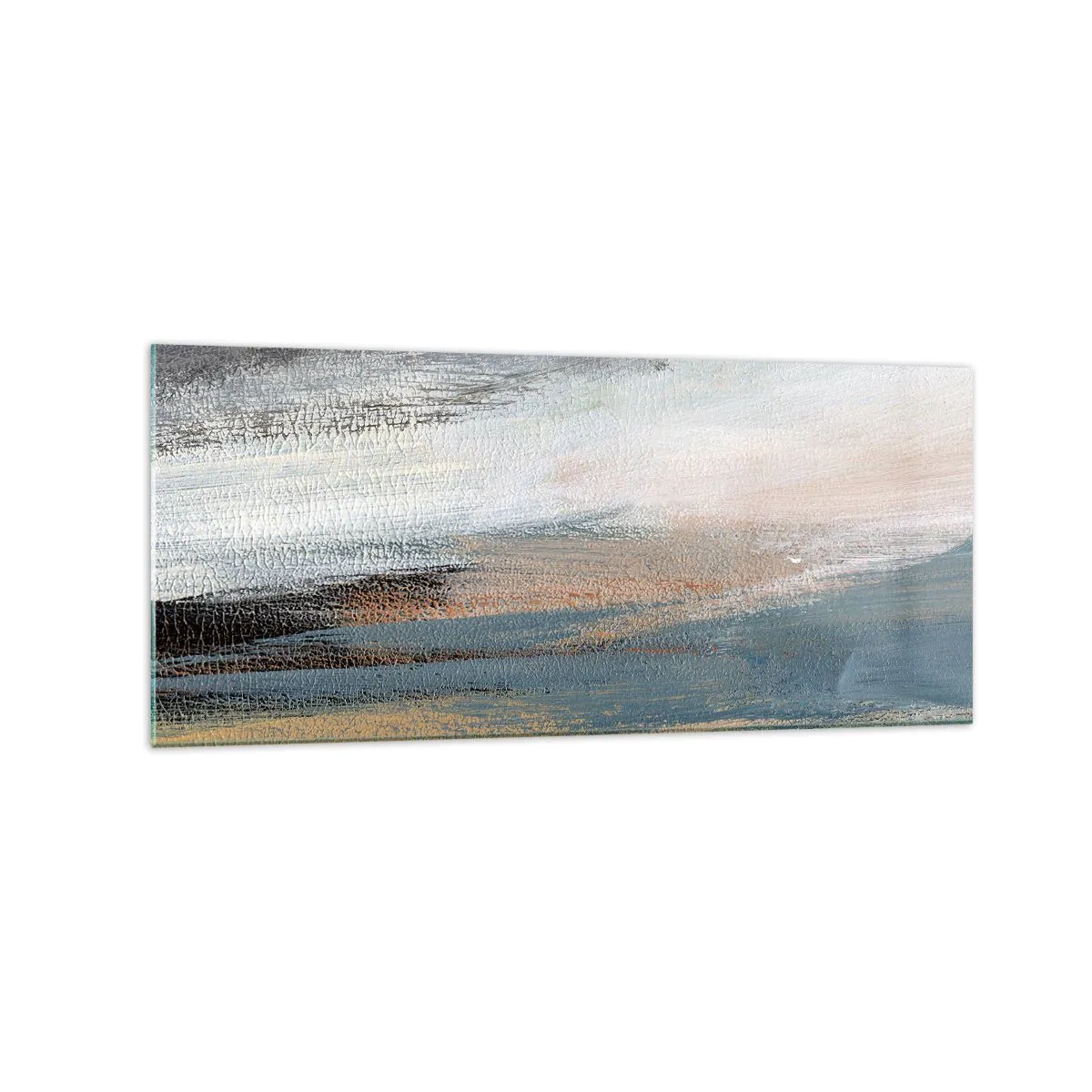 Quadro em vidro - Abstração: paisagem do norte - 120x50 cm
