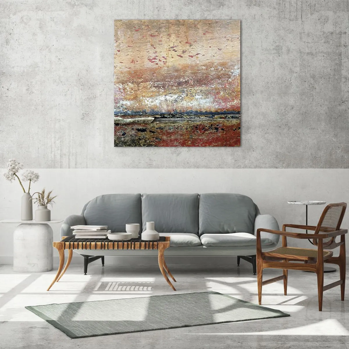 Quadro em vidro - Talvez seja o mar - 40x40 cm