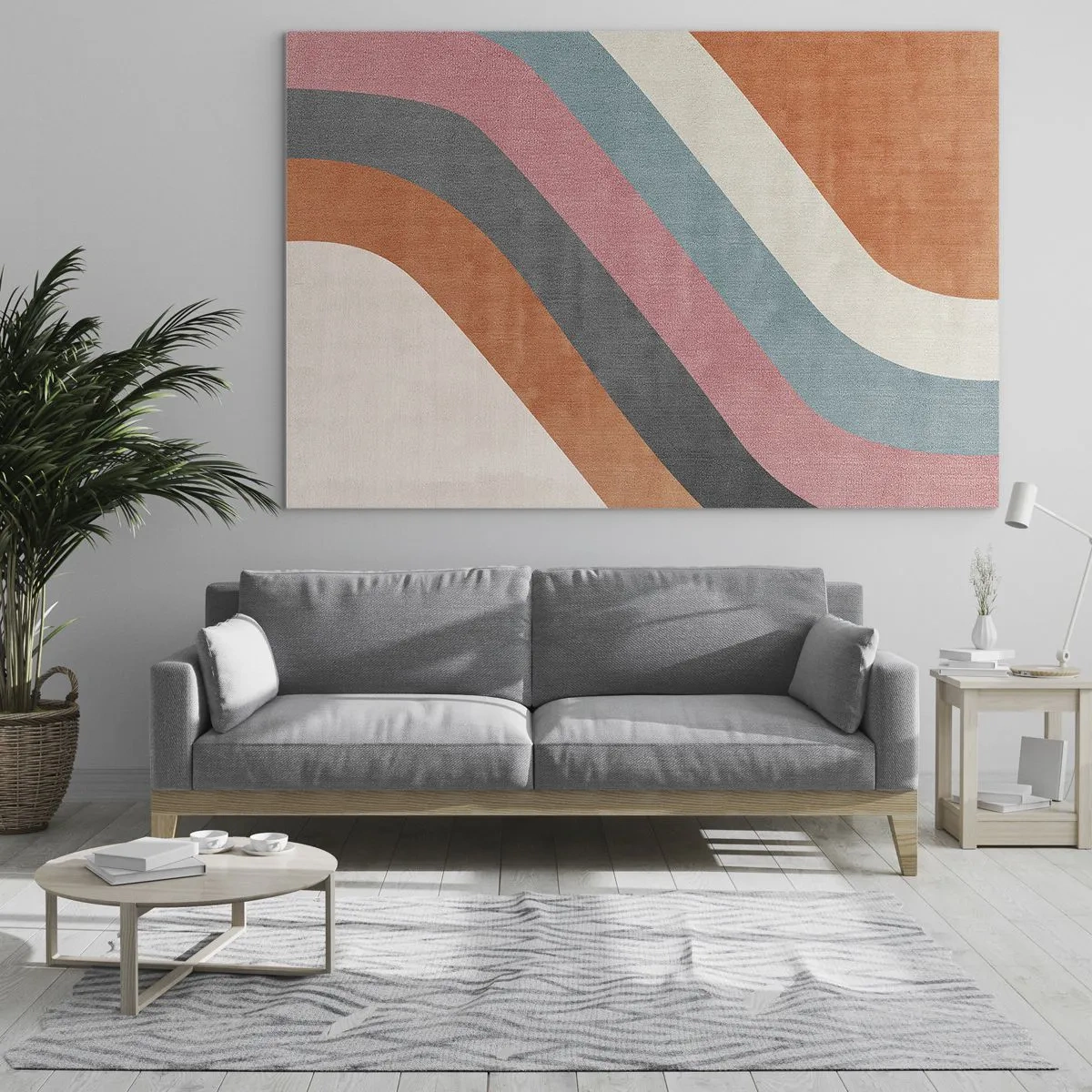 Quadro em vidro - Composição diagonal – movimento - 120x80 cm