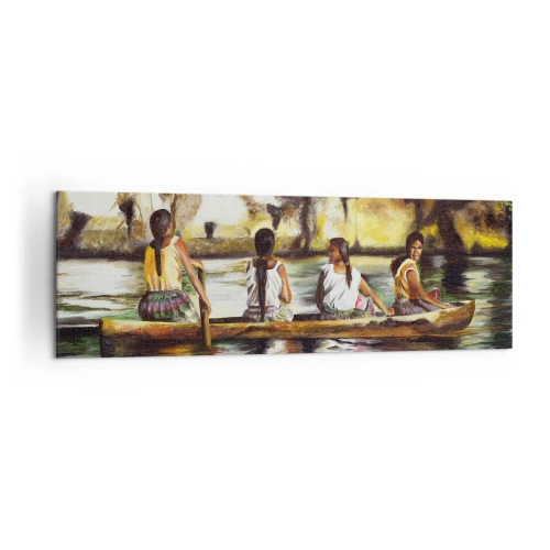 Quadro em tela - Num paraíso polinésio - 160x50 cm