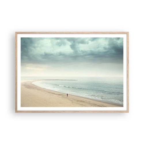 Pôster com moldura de carvalho claro - Em busca da paz - 100x70 cm