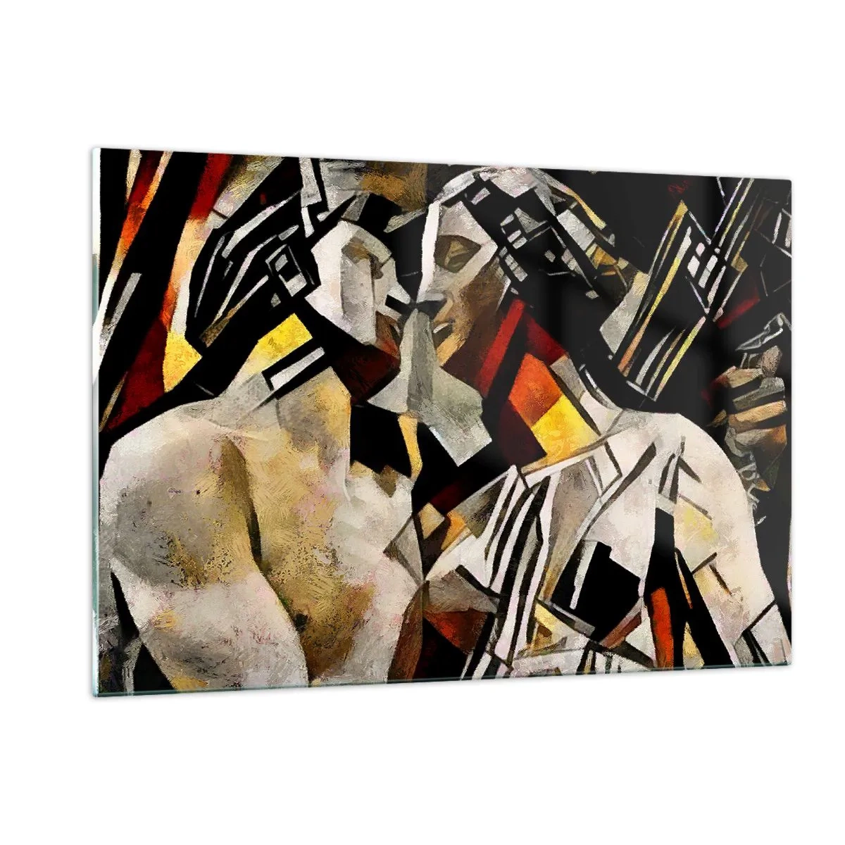 Quadro em vidro - Beijo da estátua - 120x80 cm