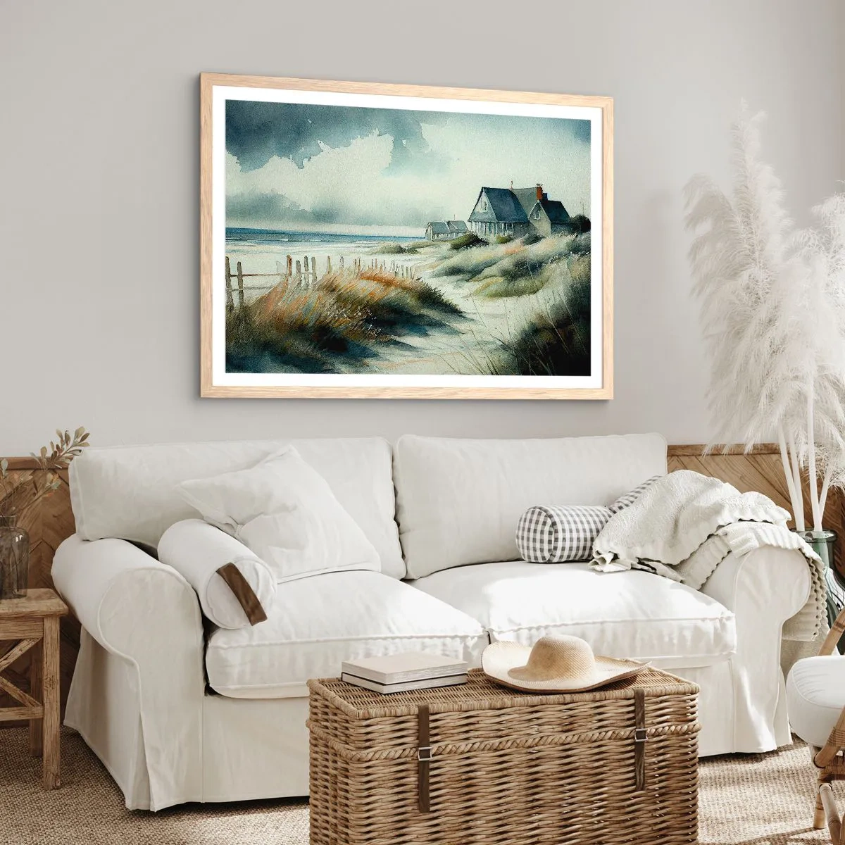 Pôster com moldura de carvalho claro - Longe da agitação - 91x61 cm