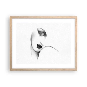 Pôster com moldura de carvalho claro - No estilo de Łempicka - 50x40 cm