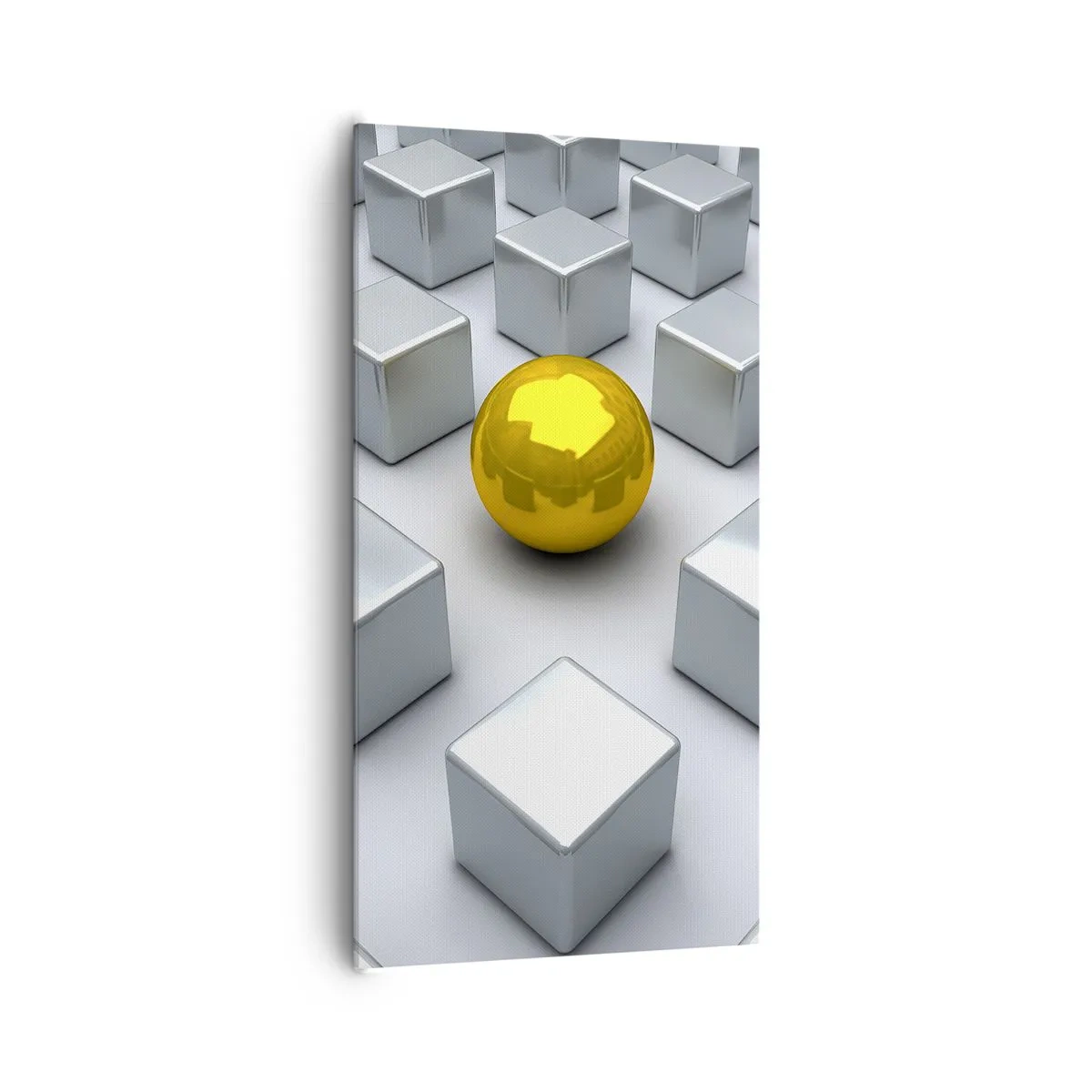 Quadro em tela - Por que eu? Obras de arte geométricas - 65x120 cm