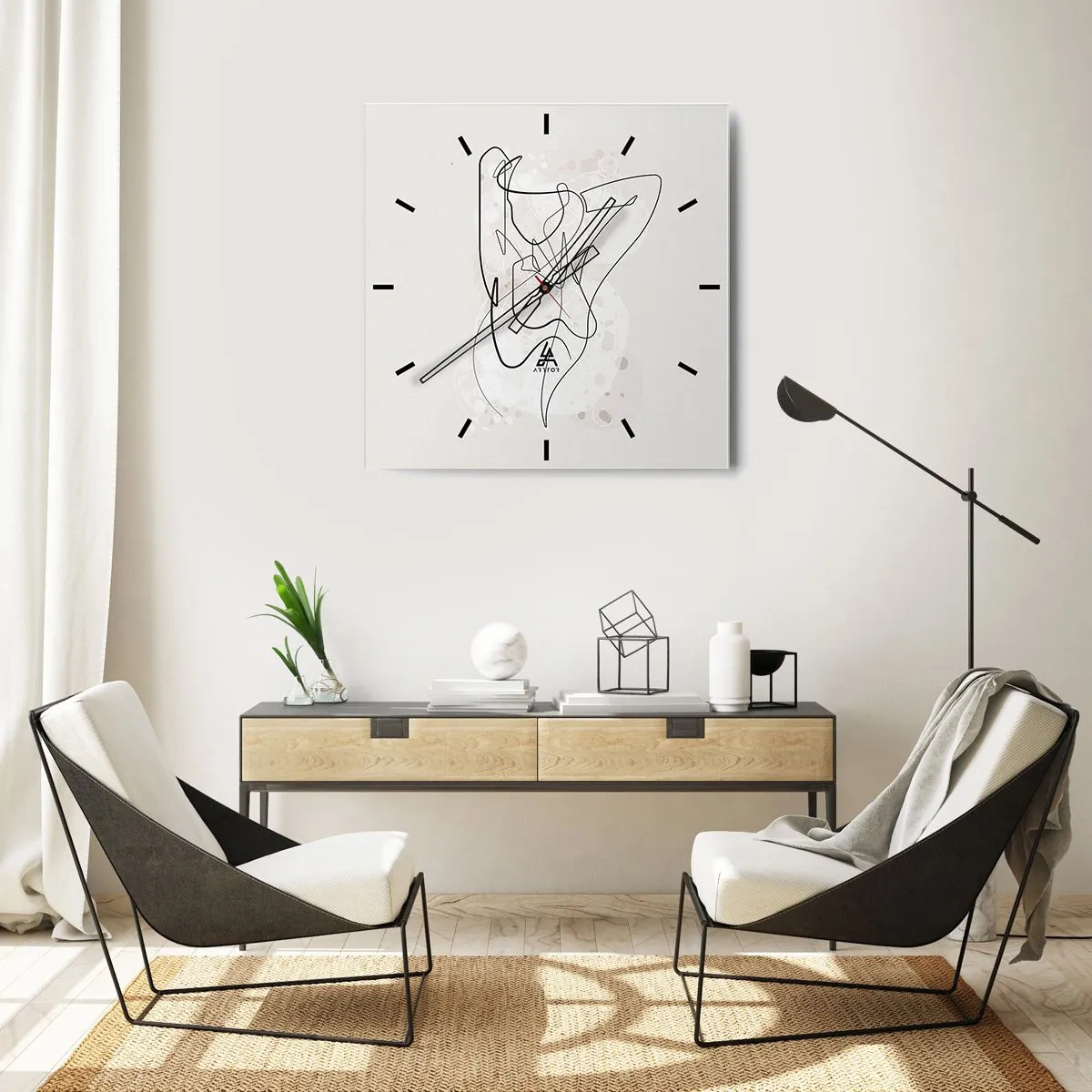 Relógio de parede - Relógio em vidro - A arte da sedução - 30x30 cm