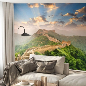 Papel de Parede Autocolante Deluxe Sticker - Grandeza eterna - Paisagem, A grande Muralha da China, Ásia - 150x105 cm