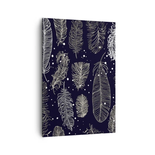 Quadro em tela - Rendas de penas - 70x100 cm