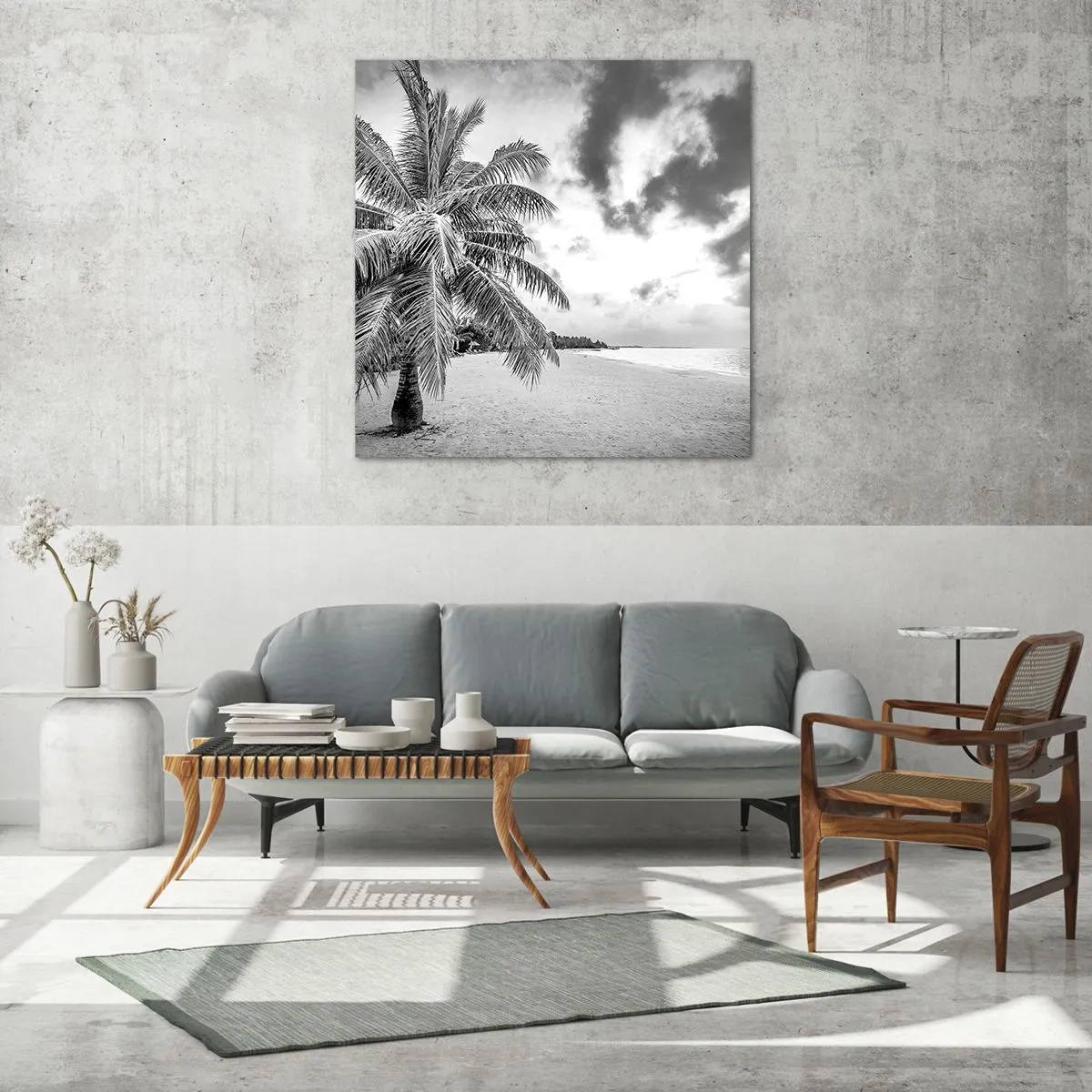 Quadro em vidro - Quando anseia por solidão... - 60x60 cm