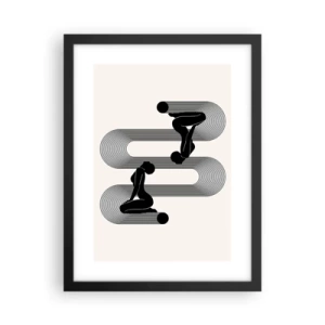 Pôster com moldura preta - Simetria sensual - 30x40 cm