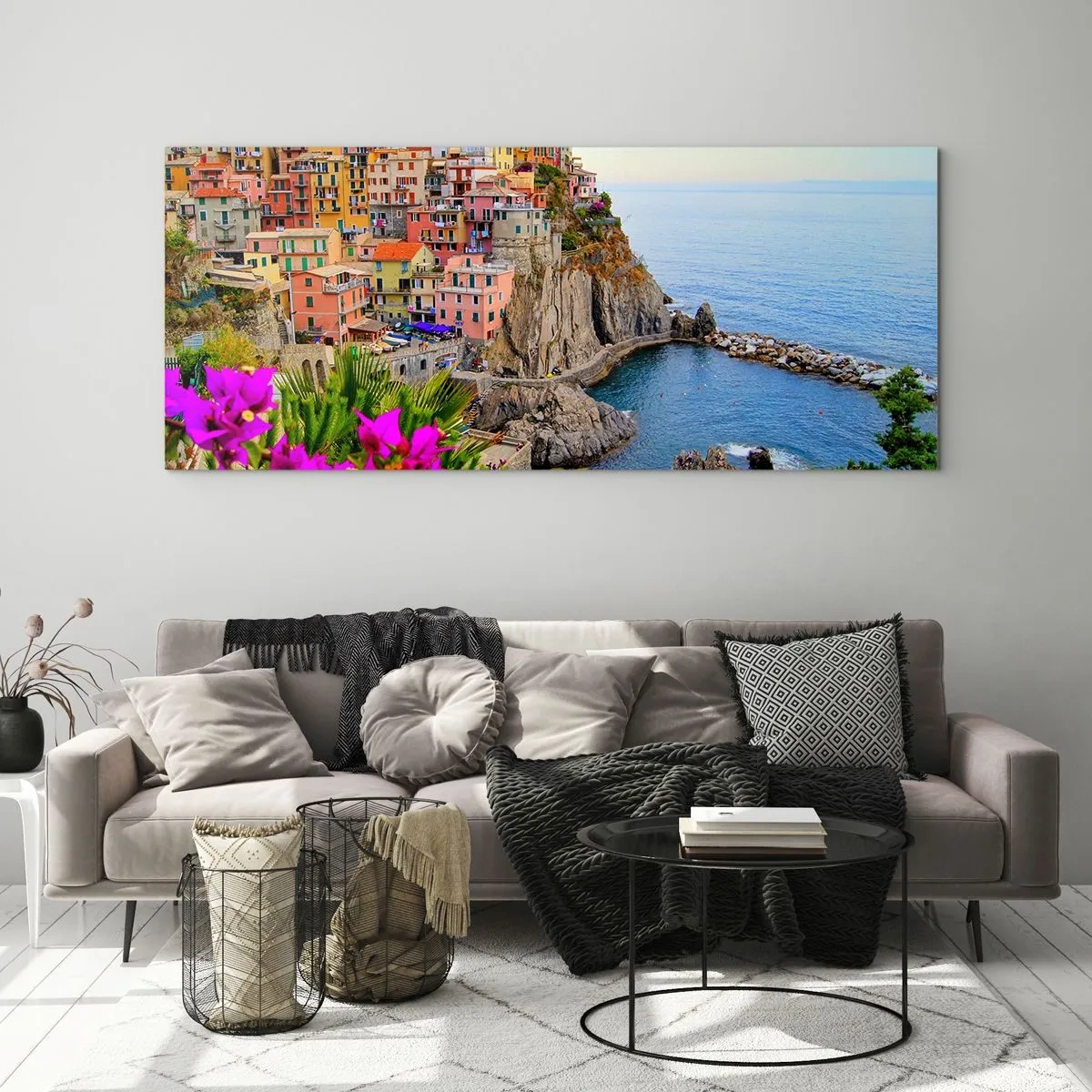 Quadro em vidro - A cidade que sorri - 100x40 cm