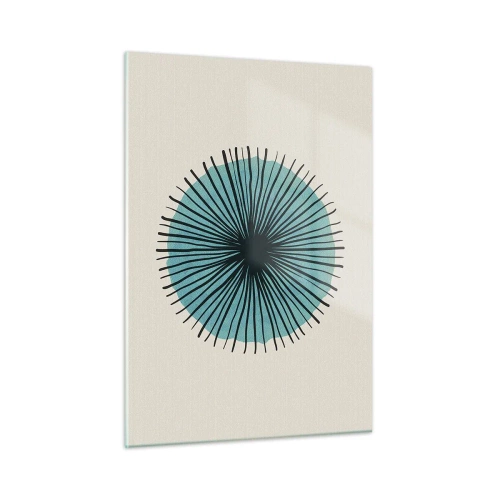 Quadro em vidro - Radiante sobre o azul - 50x70 cm