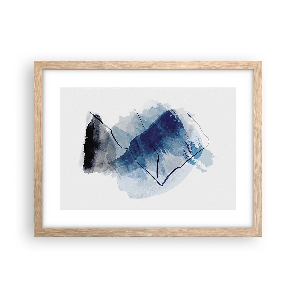 Pôster com moldura de carvalho claro - Iceberg - 40x30 cm