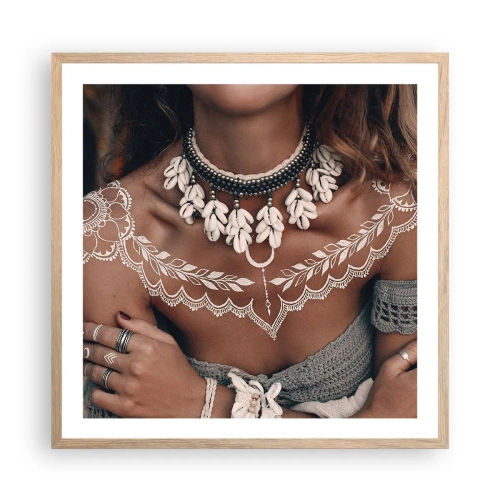 Pôster com moldura de carvalho claro - Talismãs, rituais de feminilidade - 60x60 cm