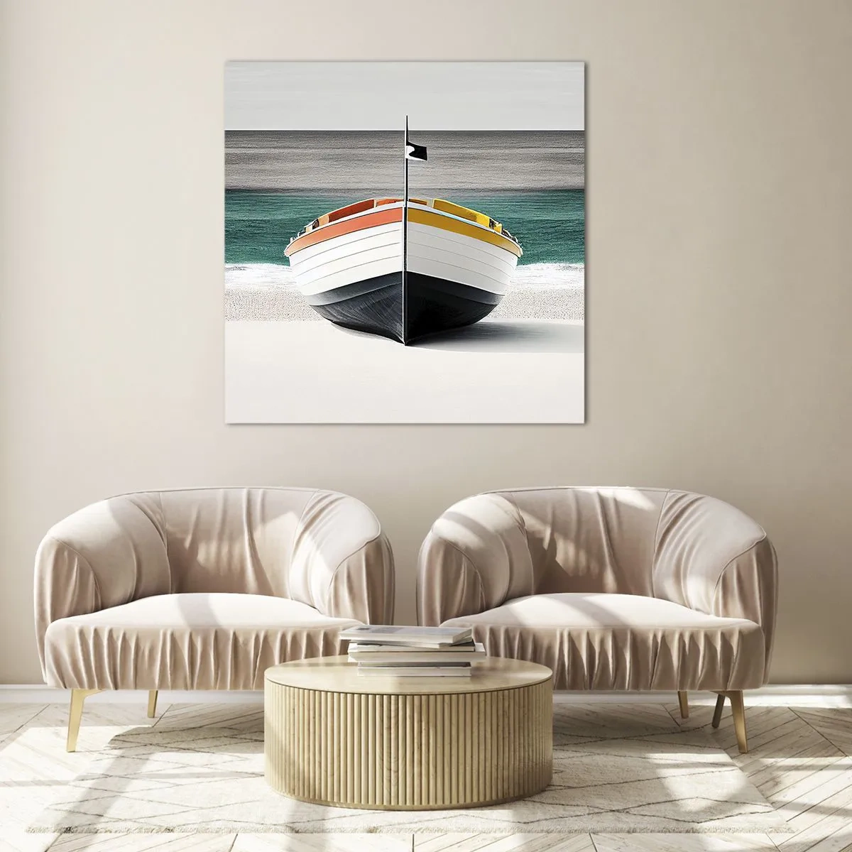 Quadro em vidro - No seu lugar - 50x50 cm