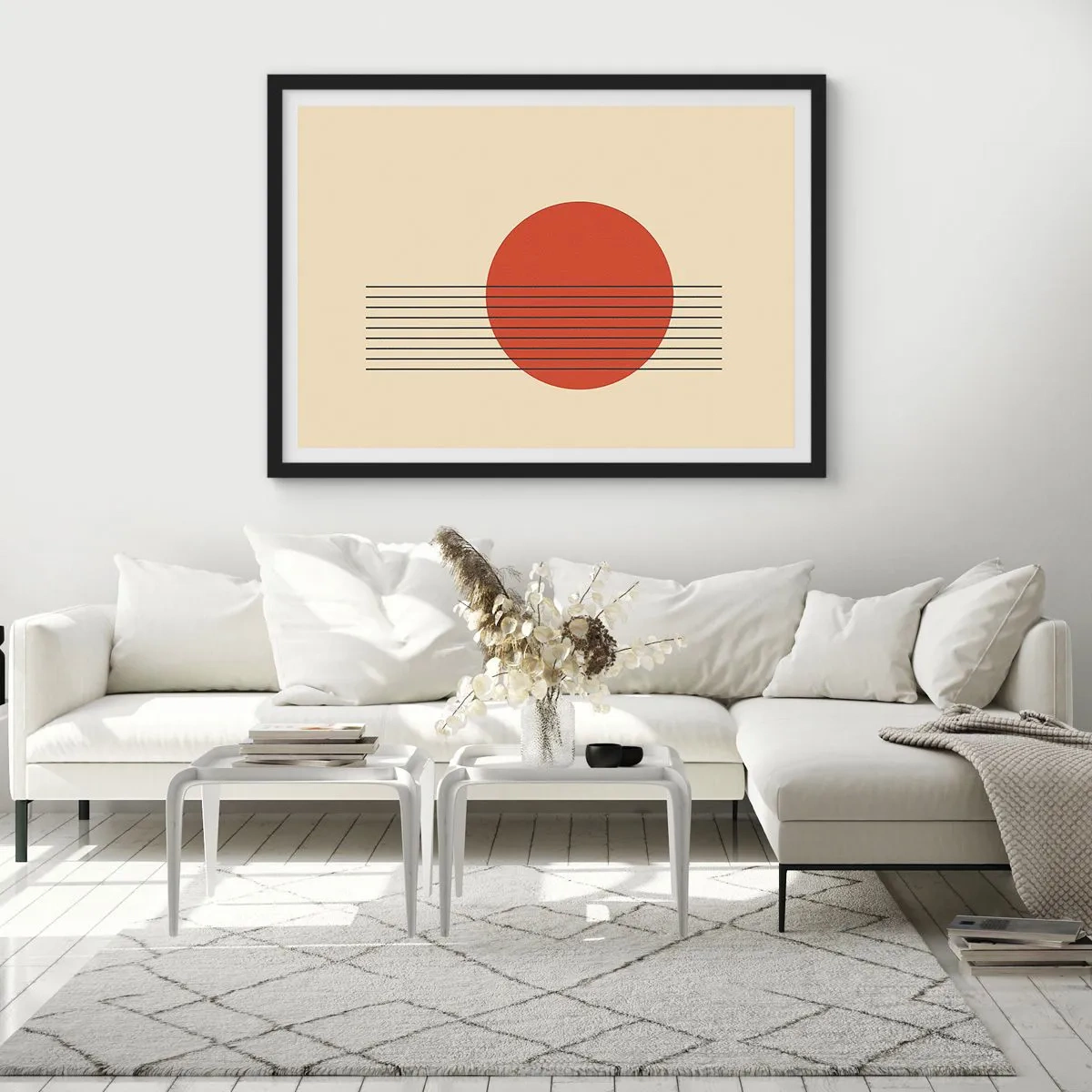 Pôster com moldura preta - Em círculo e mais além - 91x61 cm