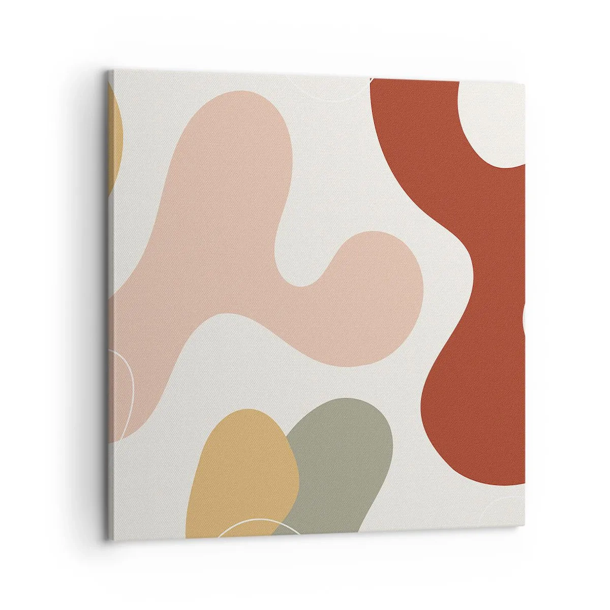 Quadro em tela - Ziguezagues ornamentais - 60x60 cm