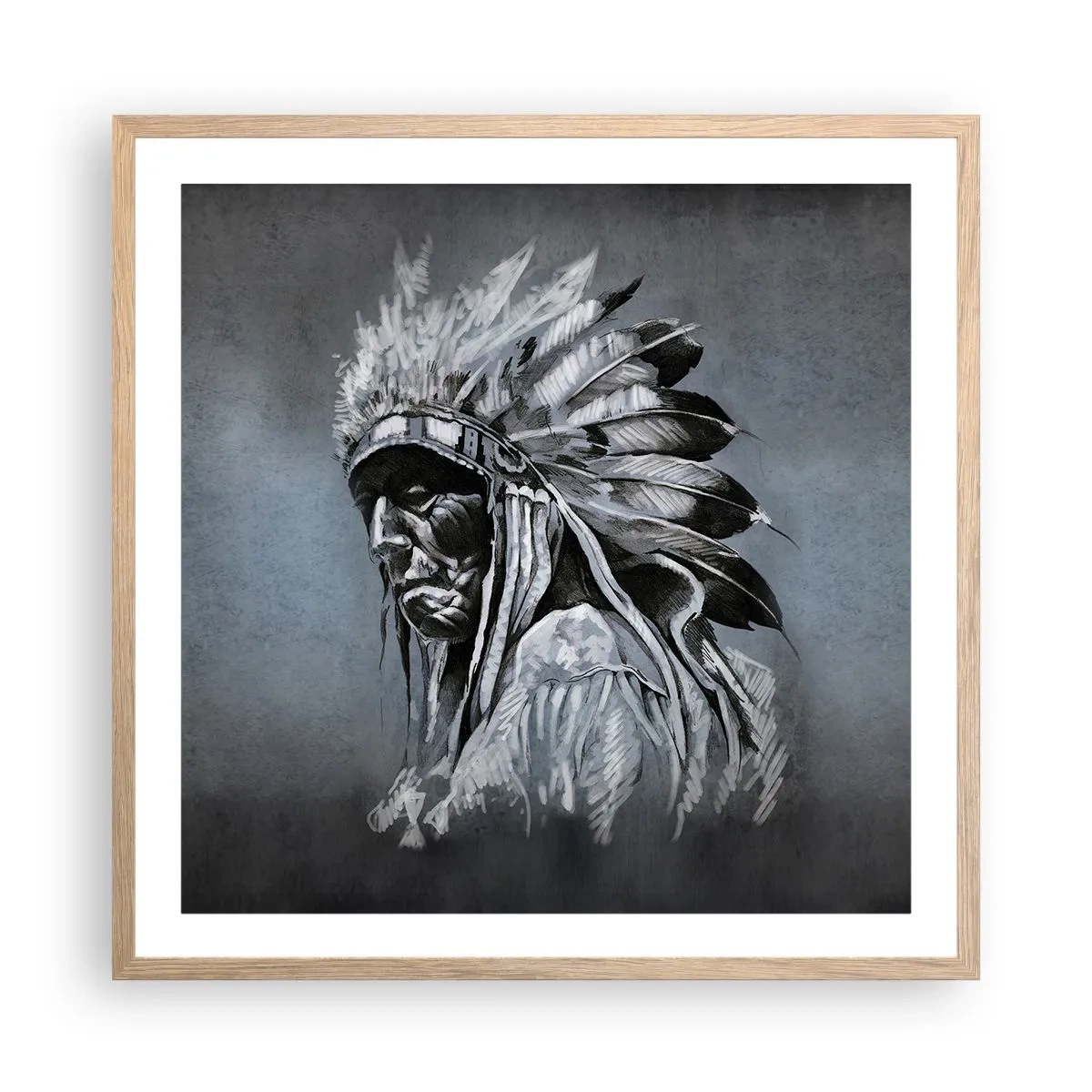 Pôster com moldura de carvalho claro - De volta às raízes - 60x60 cm