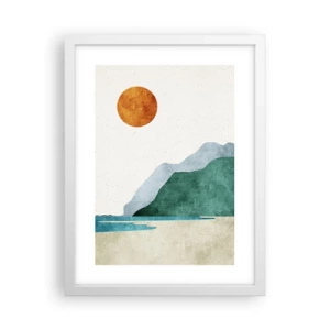 Pôster em moldura branca - Paisagem como deveria ser - 30x40 cm