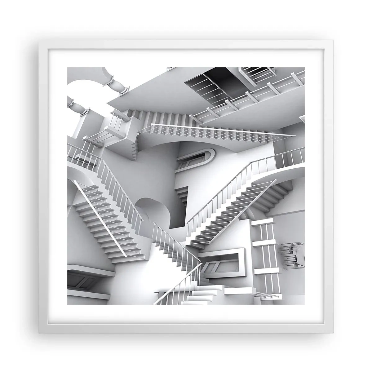 Pôster em moldura branca - Paradoxos do espaço - 50x50 cm