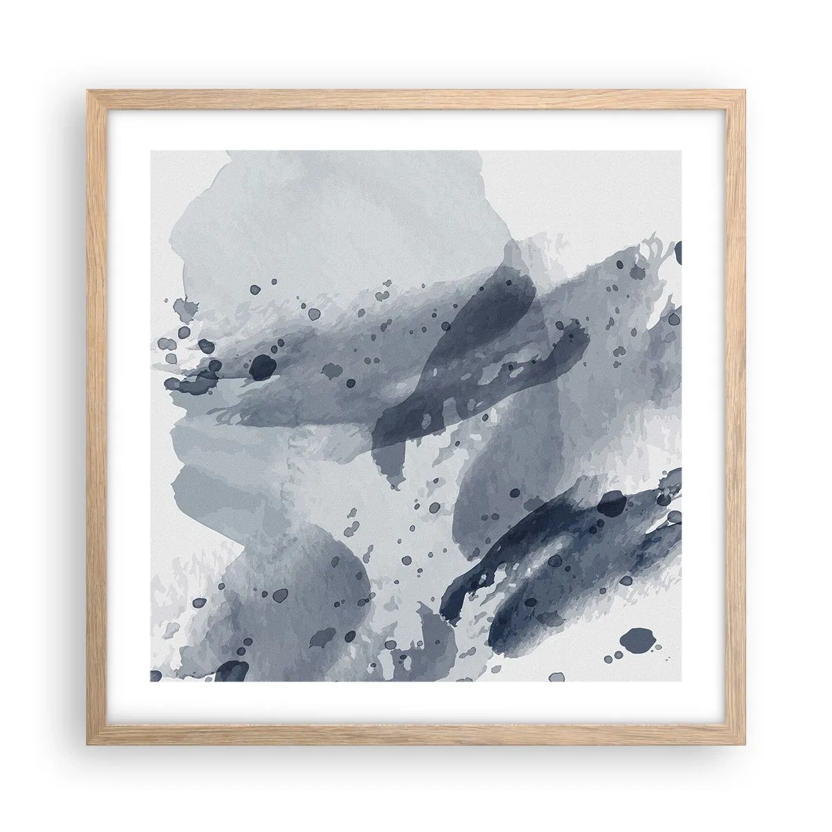 Pôster com moldura de carvalho claro - Um estudo da natureza da água - 50x50 cm