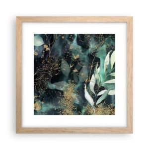 Pôster com moldura de carvalho claro - Jardim Mágico - 30x30 cm