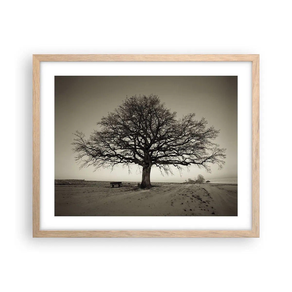 Pôster com moldura de carvalho claro - Daqui para a eternidade - 50x40 cm