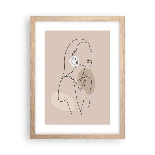 Pôster com moldura de carvalho claro - Um ícone da feminilidade - 30x40 cm