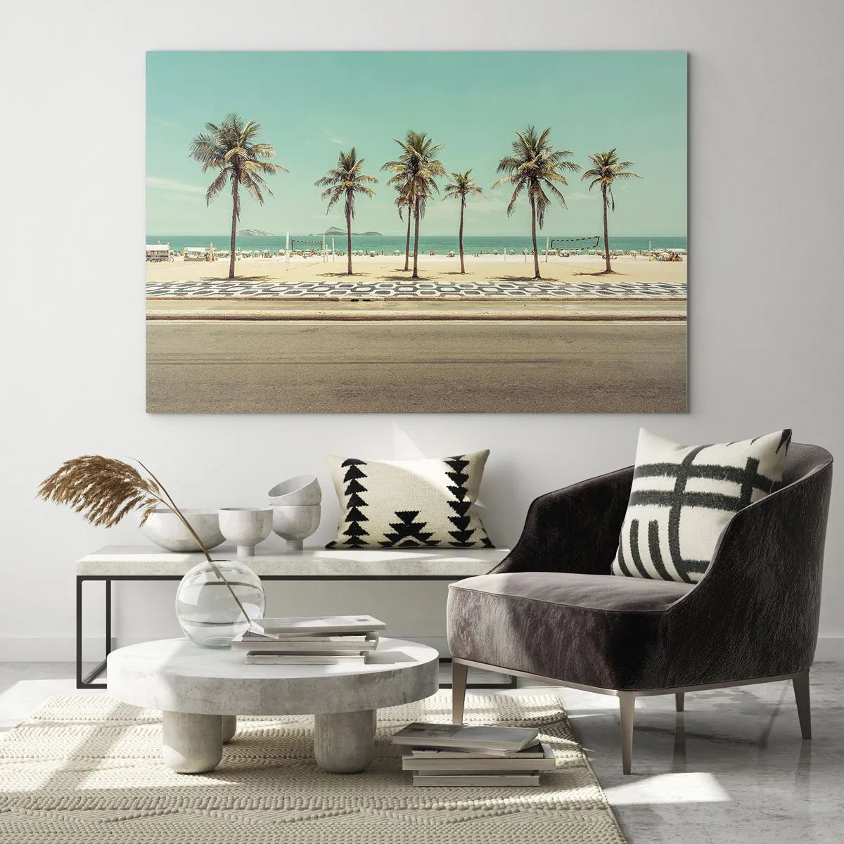 Quadro em vidro - Em guarda da praia - 120x80 cm
