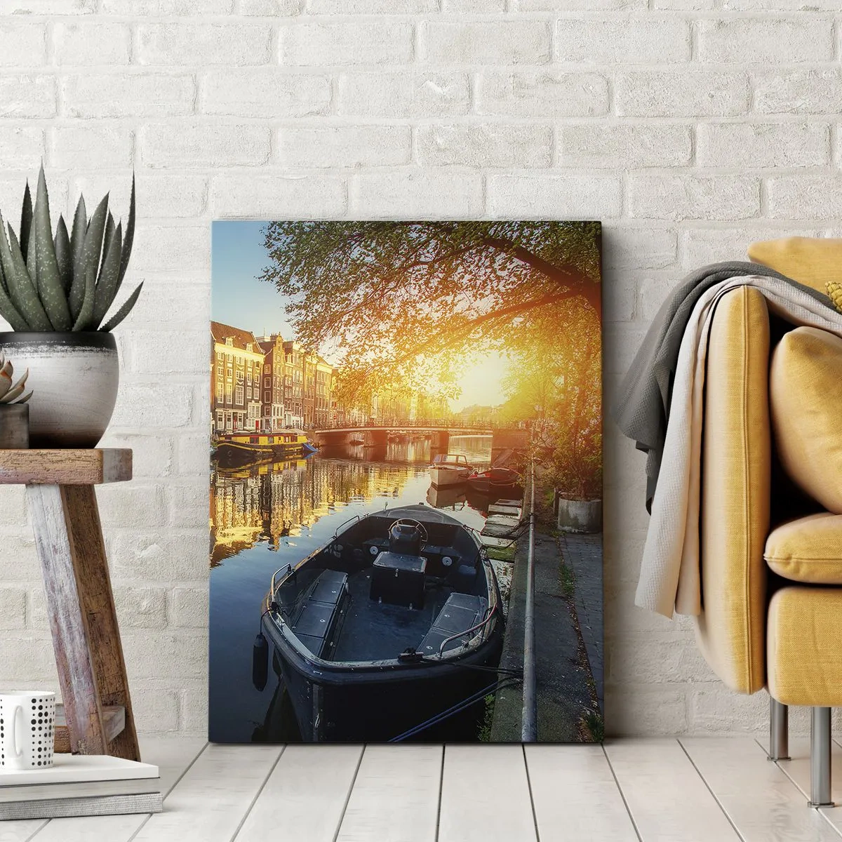Quadro em tela - Manhã em Amsterdã - 50x70 cm