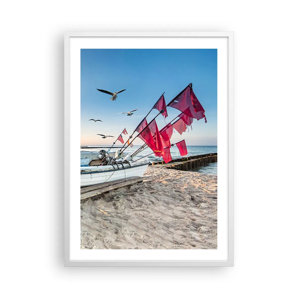 Pôster em moldura branca - Um merecido descanso - 50x70 cm