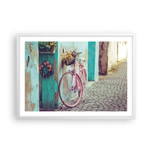 Pôster em moldura branca - Volto logo - 70x50 cm