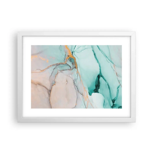 Pôster em moldura branca - Dança das formas e cores - 40x30 cm