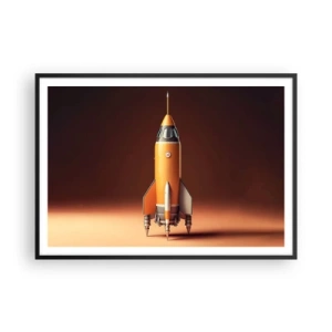 Pôster com moldura preta - Tudo começa com um sonho - 100x70 cm