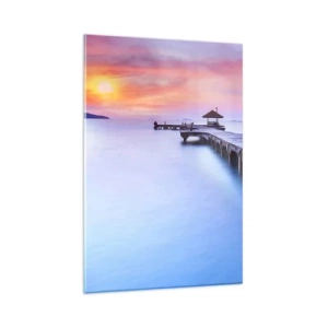 Quadro em vidro - Um mar de paz no horizonte - 80x120 cm