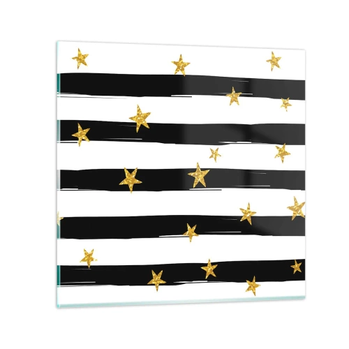 Quadro em vidro - Todos nós nascemos sob uma estrela da sorte - 40x40 cm