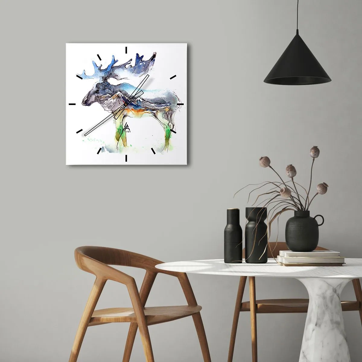 Relógio de parede - Relógio em vidro - O herói do conto de inverno - 30x30 cm