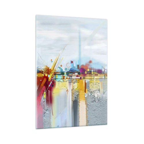 Quadro em vidro - Ponte da alegria sobre o rio da vida - 50x70 cm